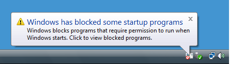 windows vista blocking program