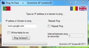 Ping Ya Face main window