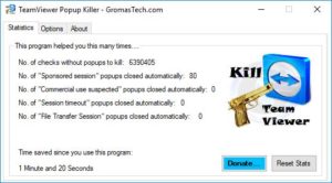TeamViewer Popup Killer main window