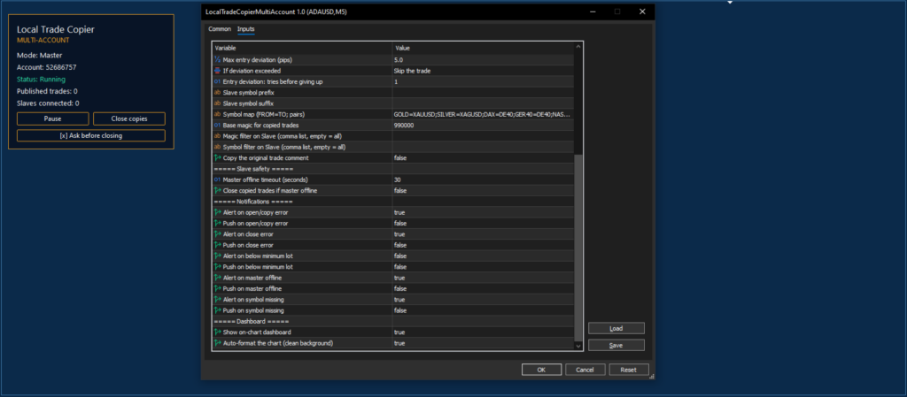 Local Trade Copier Multi Account for MT5 screenshot 2
