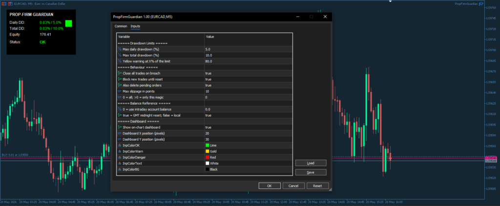 PropFirm Guardian for MT5 screenshot 1