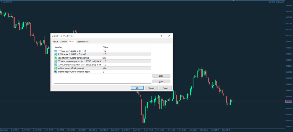 Set TP and SL by Price screenshot 1
