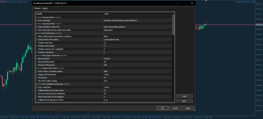 Trend Breakout Rider BTC for MT5 screenshot 1